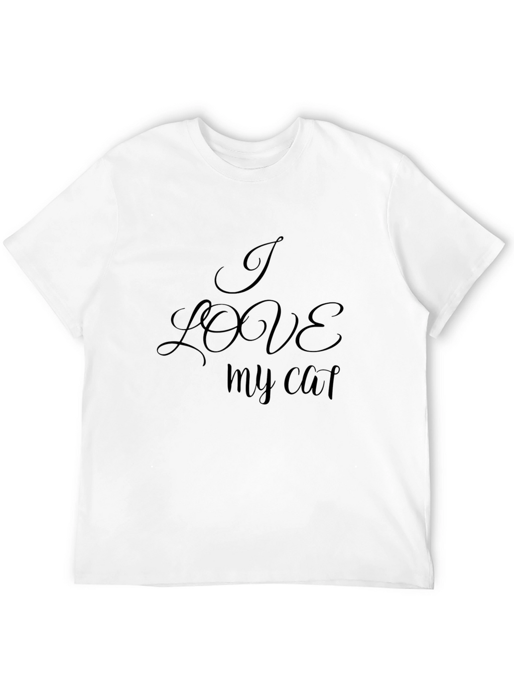 I Love My Cat T-Shirt - Stylish Black Tee