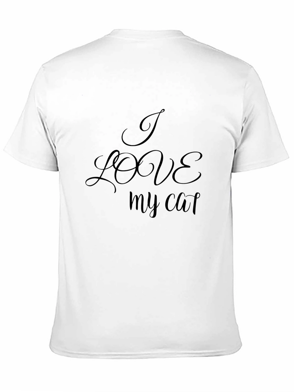 I Love My Cat T-Shirt - Stylish Black Tee