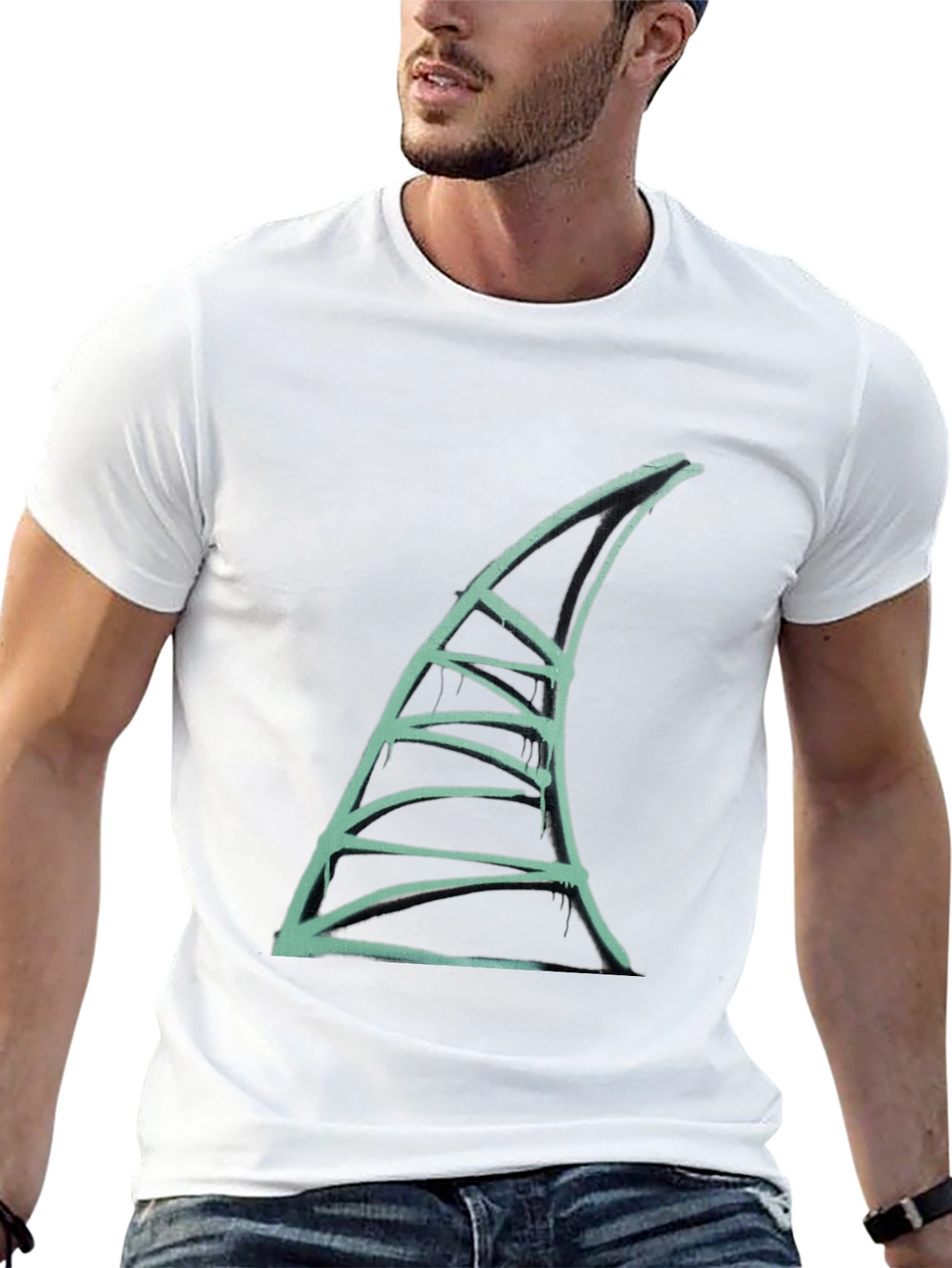 Shark Fin Graphic Tee - Unique Design T-Shirt