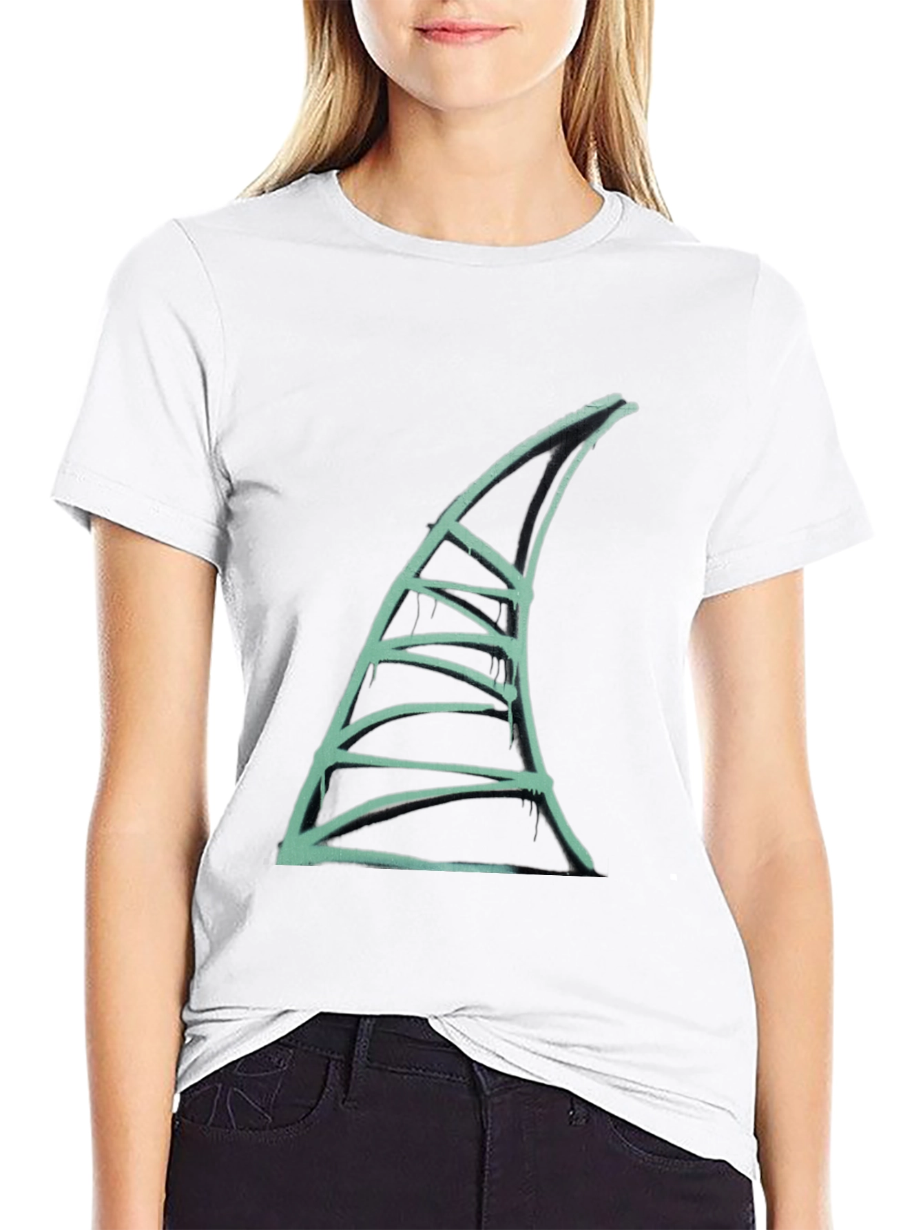 Shark Fin Graphic Tee - Unique Design T-Shirt