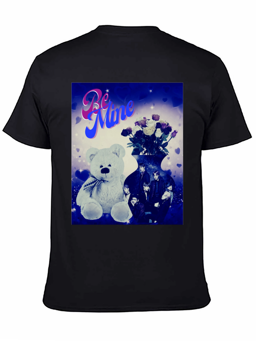 Be Mine Graphic Tee - Teddy Bear & Roses