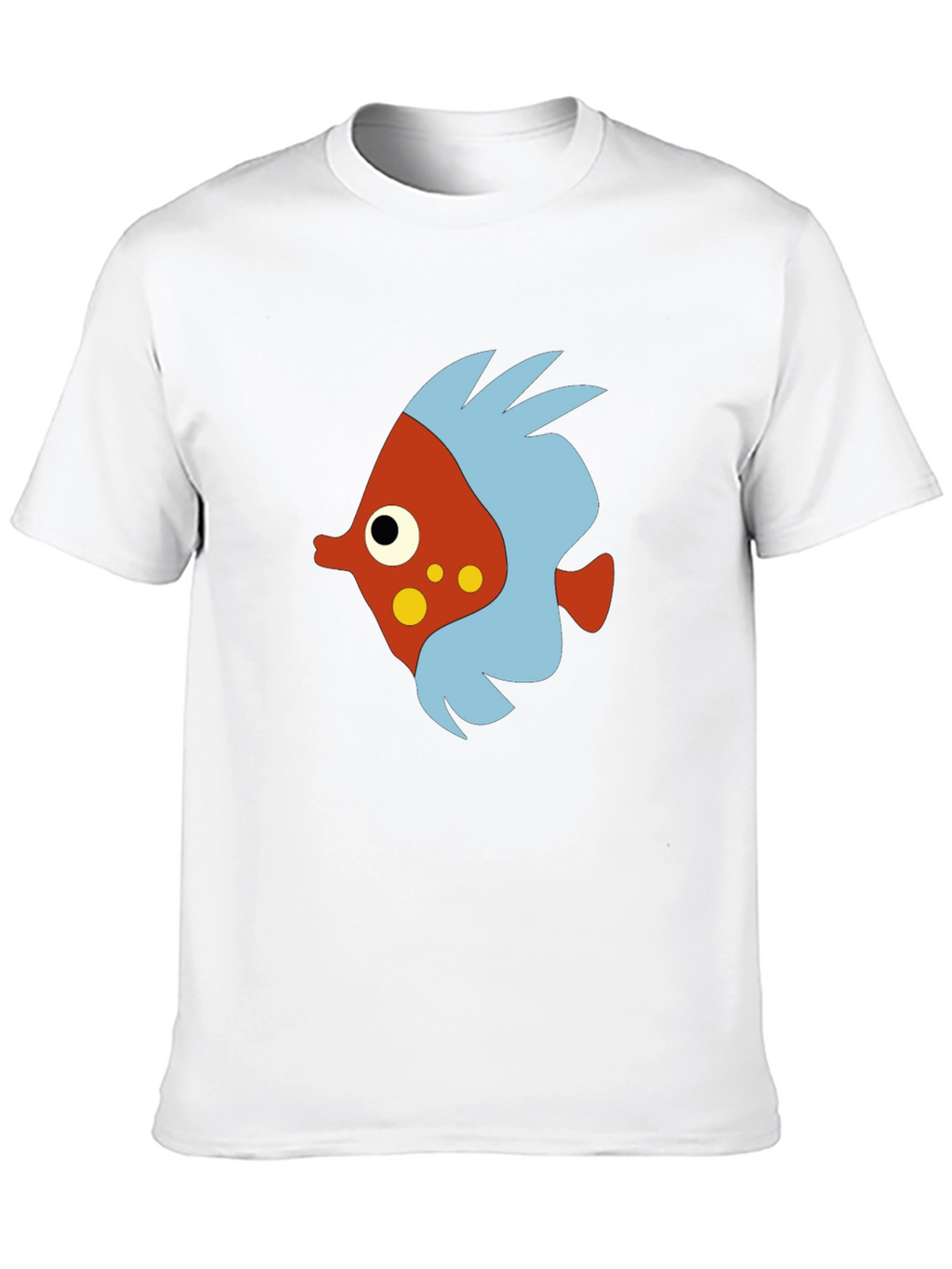 Cartoon Fish Graphic Black T-Shirt