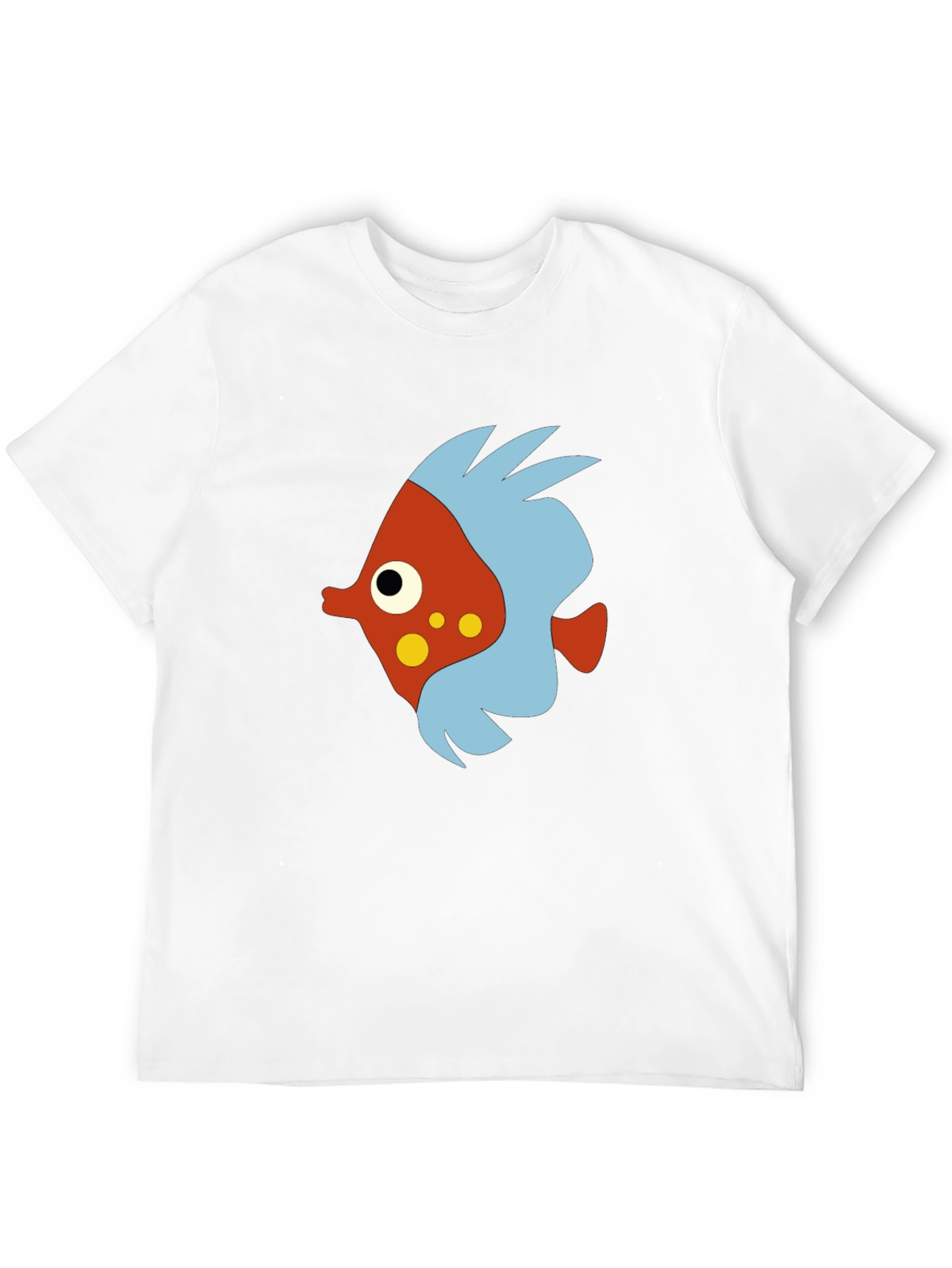 Cartoon Fish Graphic Black T-Shirt