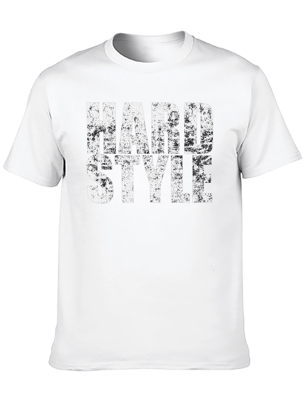 Hard Style Distressed Print Black T-Shirt