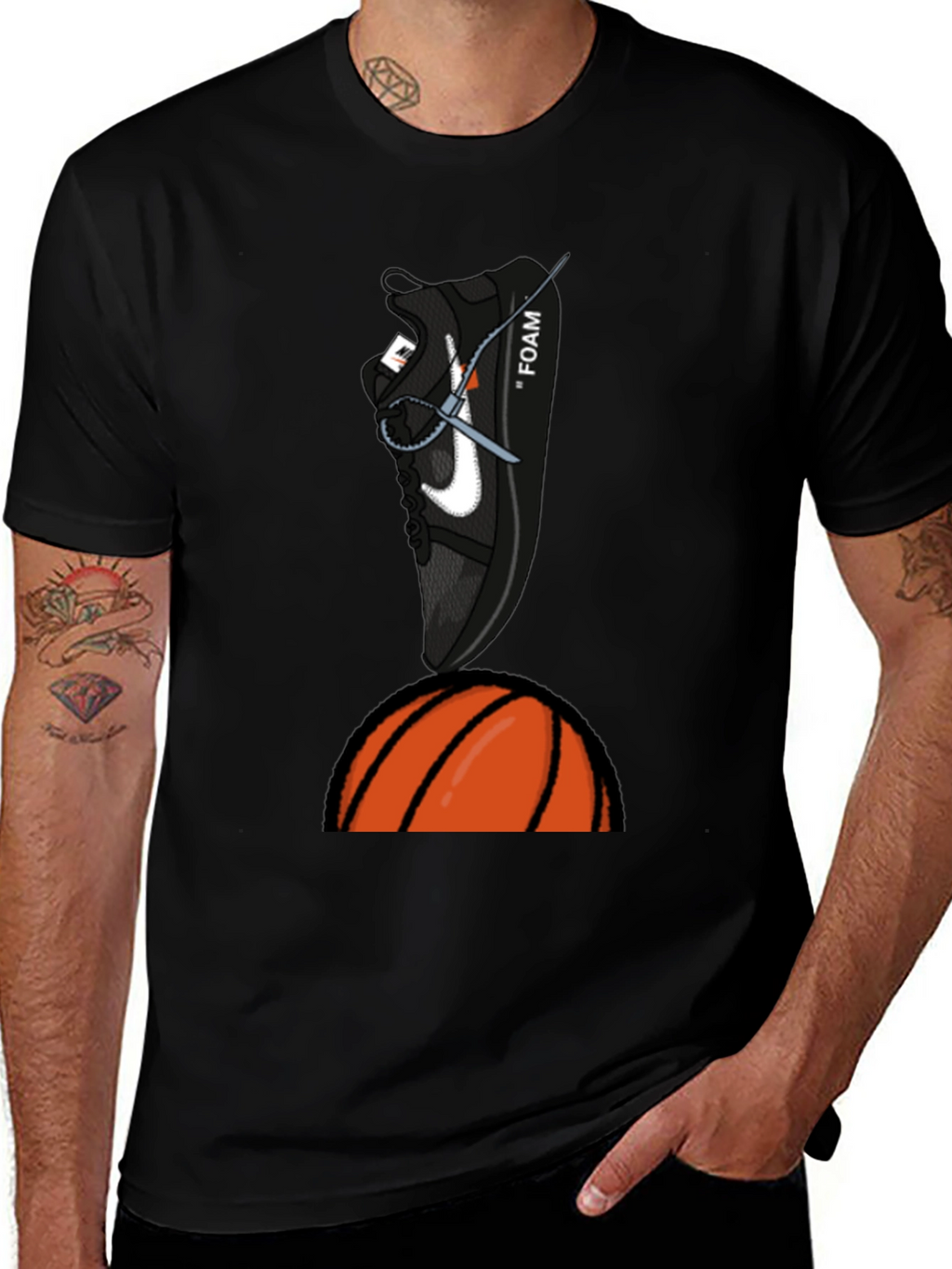 Basketball Sneaker Graphic T-Shirt