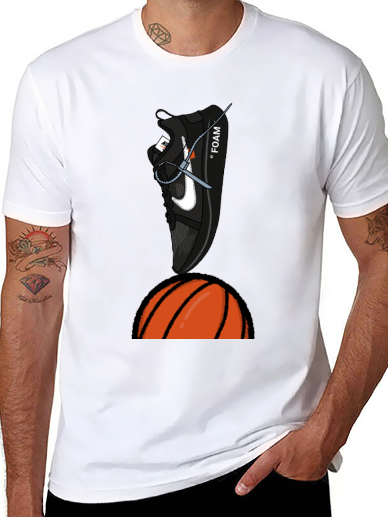 Basketball Sneaker Graphic T-Shirt