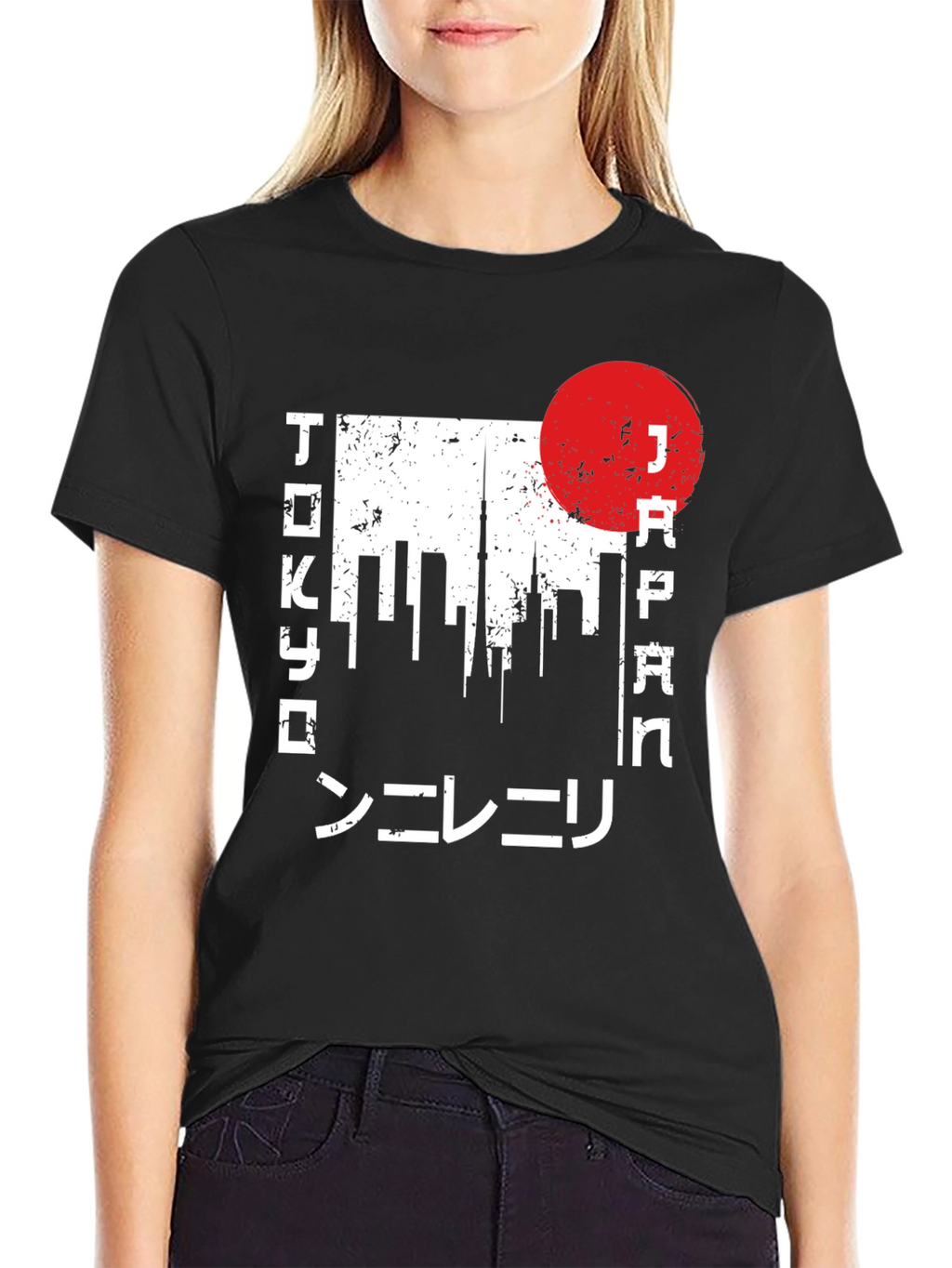 Tokyo Japan Graphic T-Shirt - Distressed Design