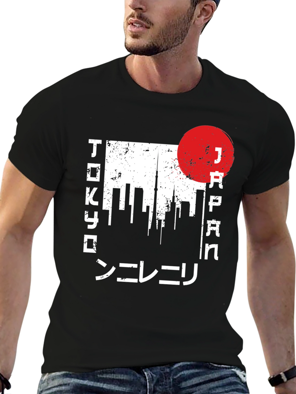 Tokyo Japan Graphic T-Shirt - Distressed Design