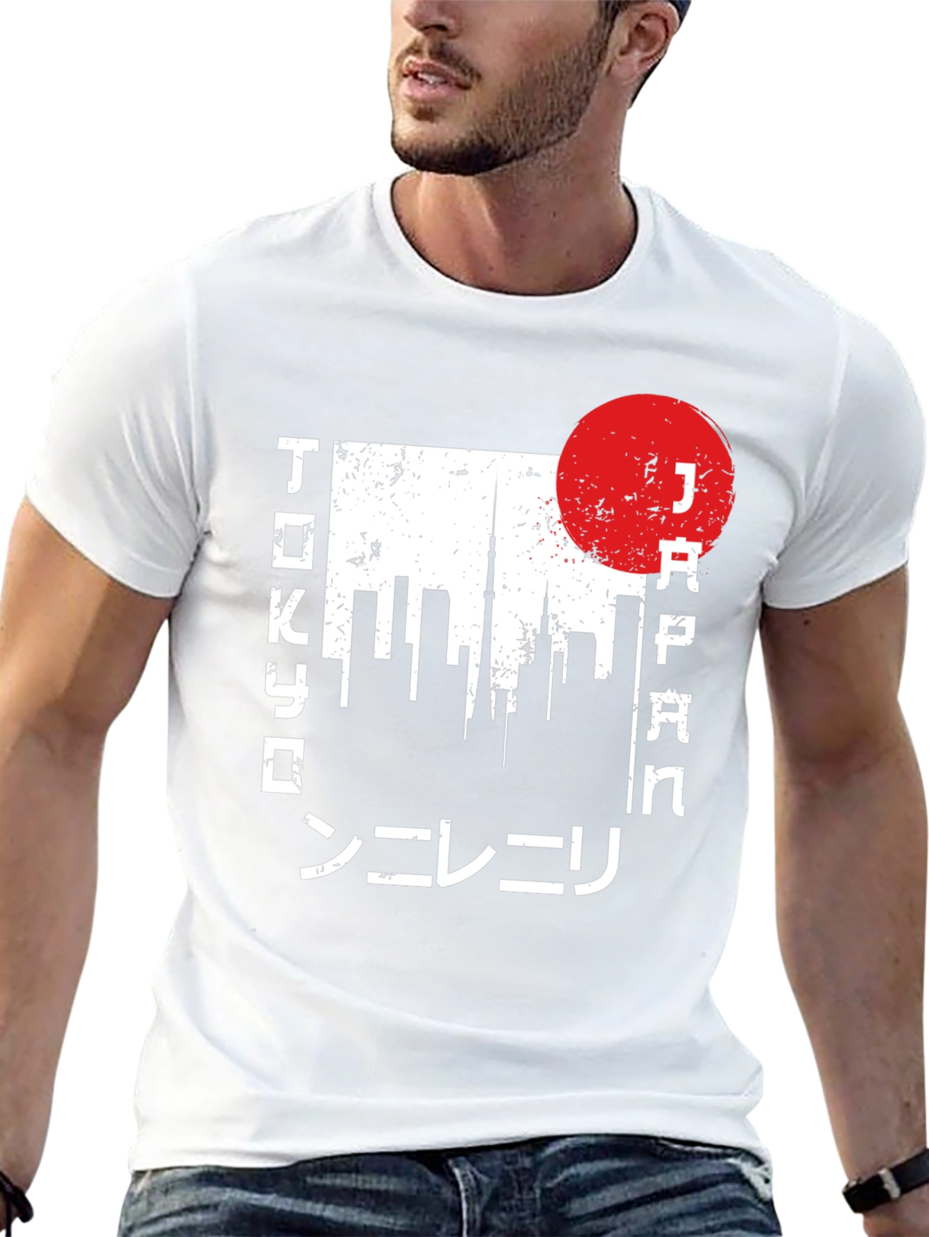 Tokyo Japan Graphic T-Shirt - Distressed Design