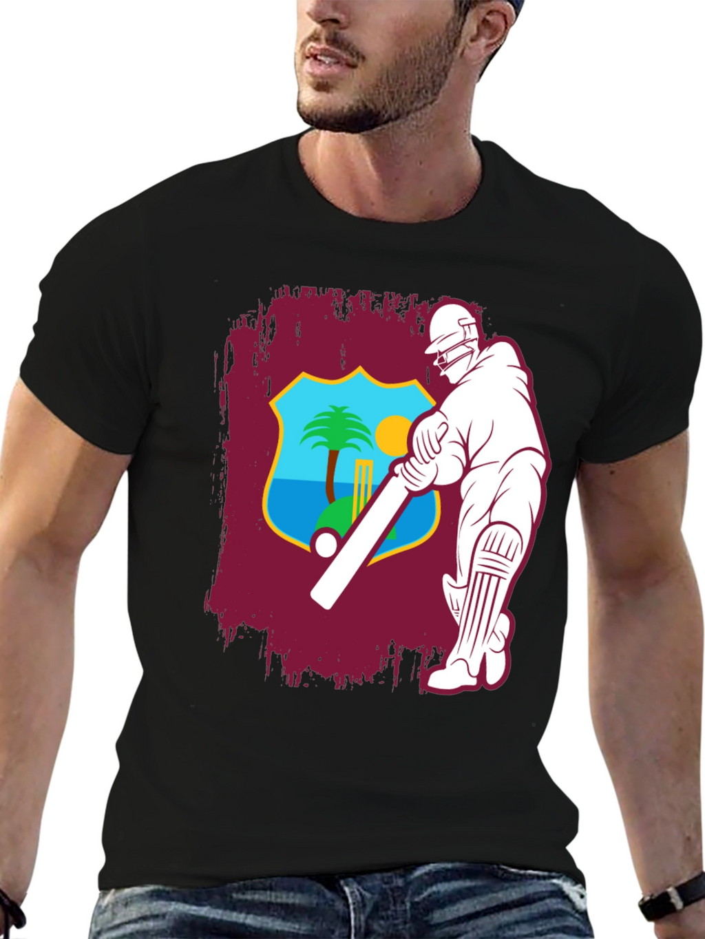 West Indies Cricket T-Shirt - Caribbean Pride Tee