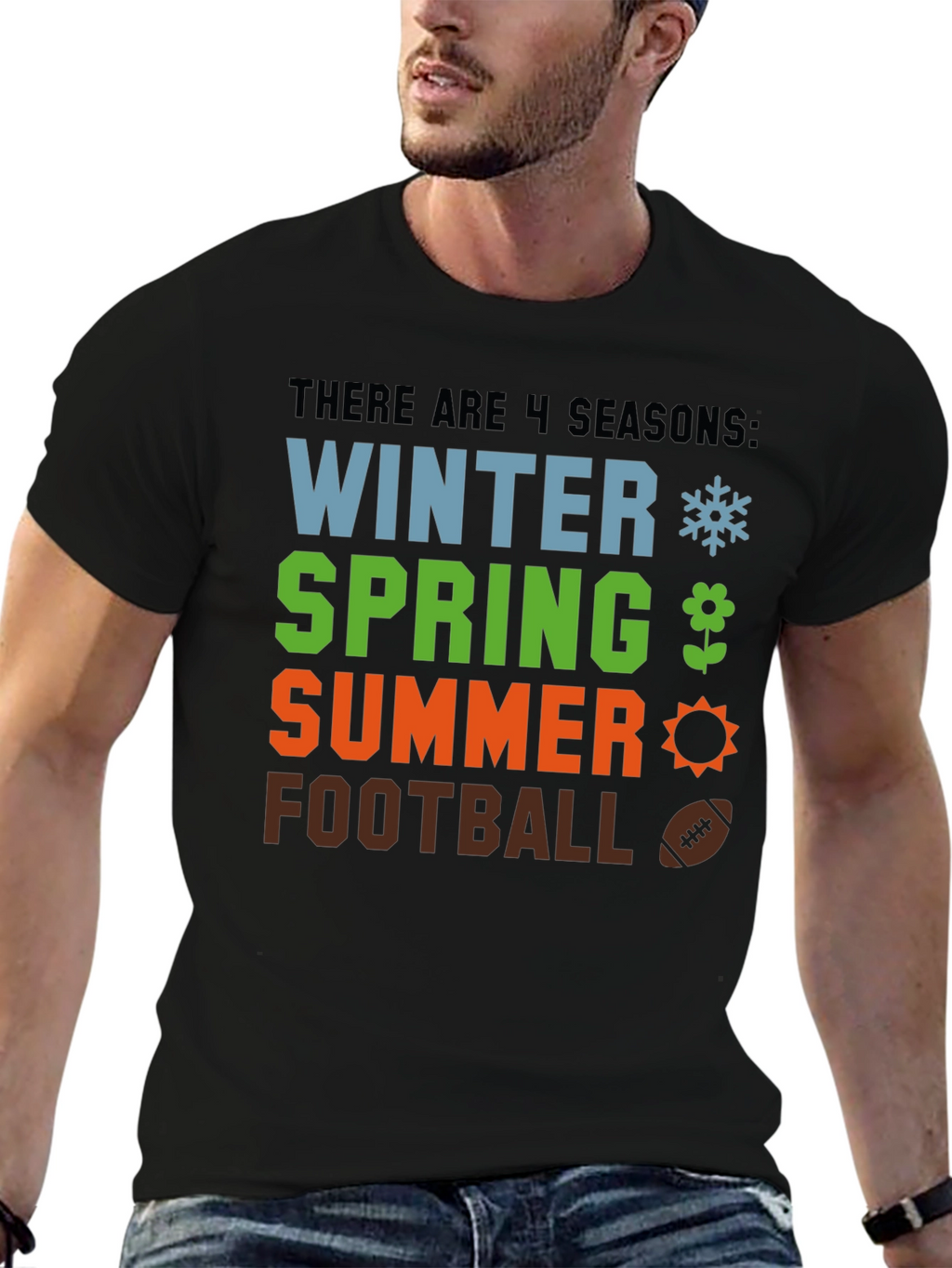 4 Seasons T-Shirt - Winter Spring Summer Football
