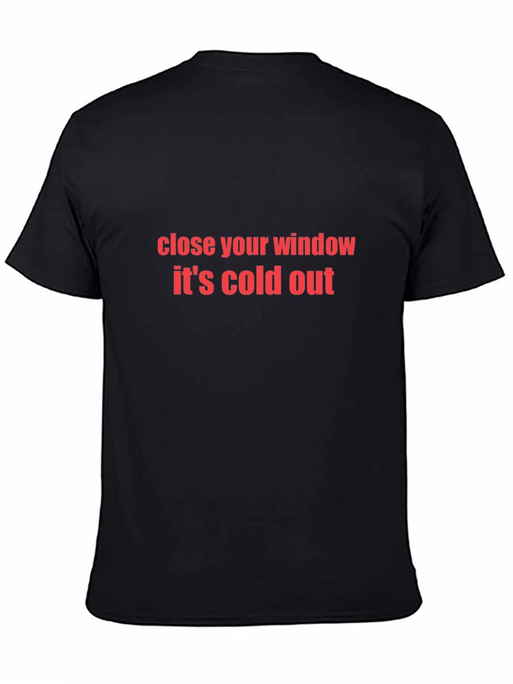 Close Your Window Its Cold Out Black T-Shirt