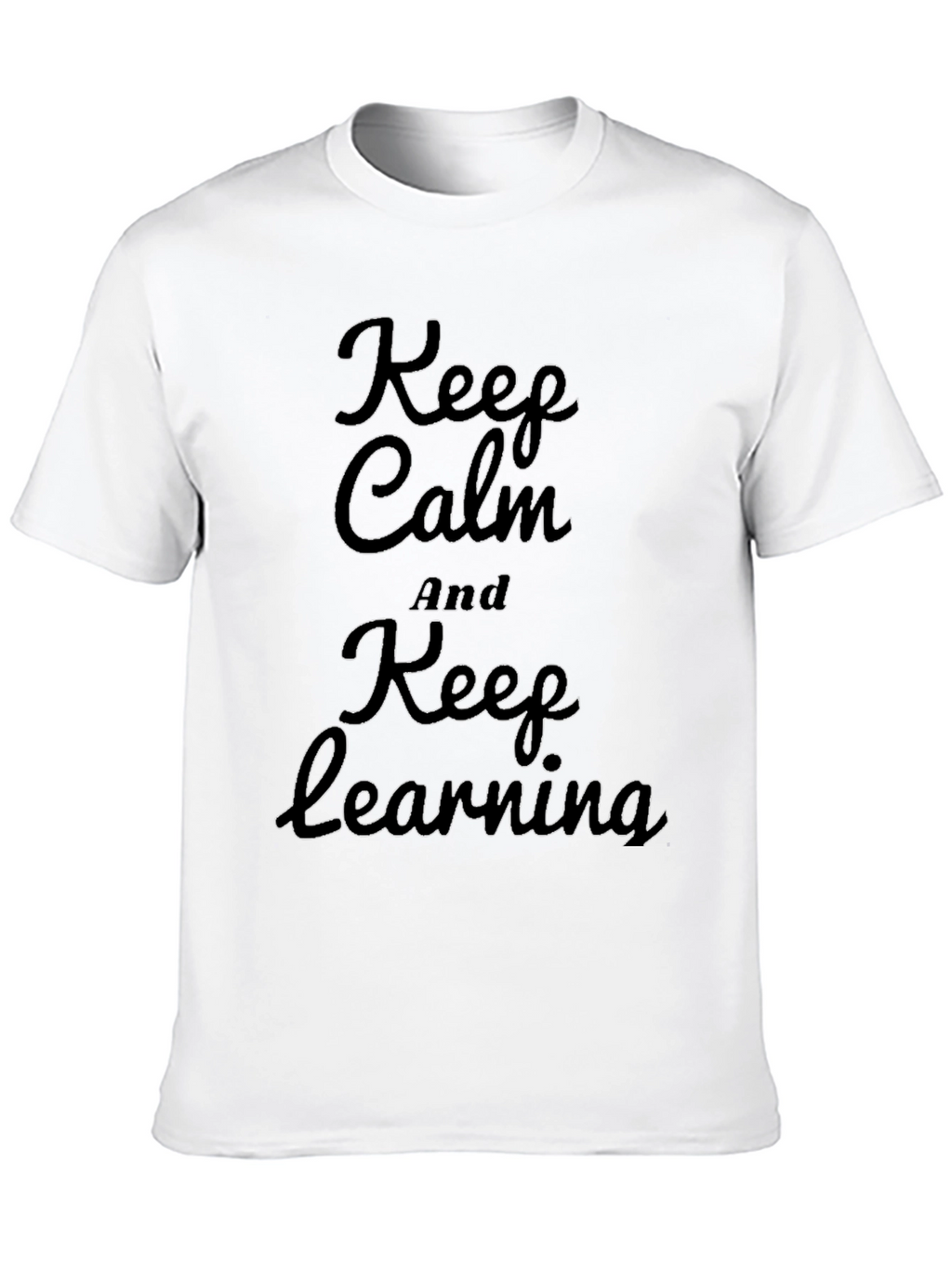 Keep Calm and Keep Learning Black T-Shirt
