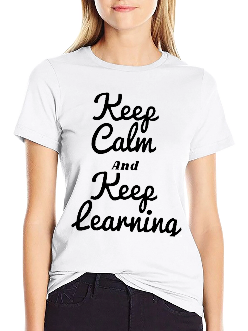 Keep Calm and Keep Learning Black T-Shirt