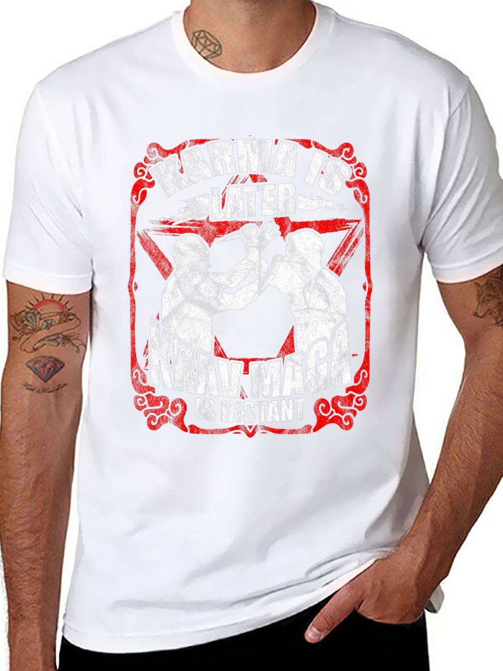 Karma is Later Krav Maga is Instant T-Shirt