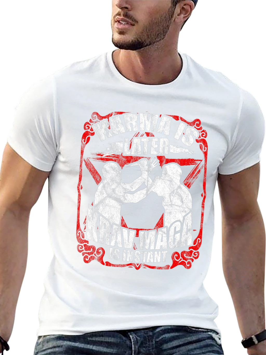 Karma is Later Krav Maga is Instant T-Shirt
