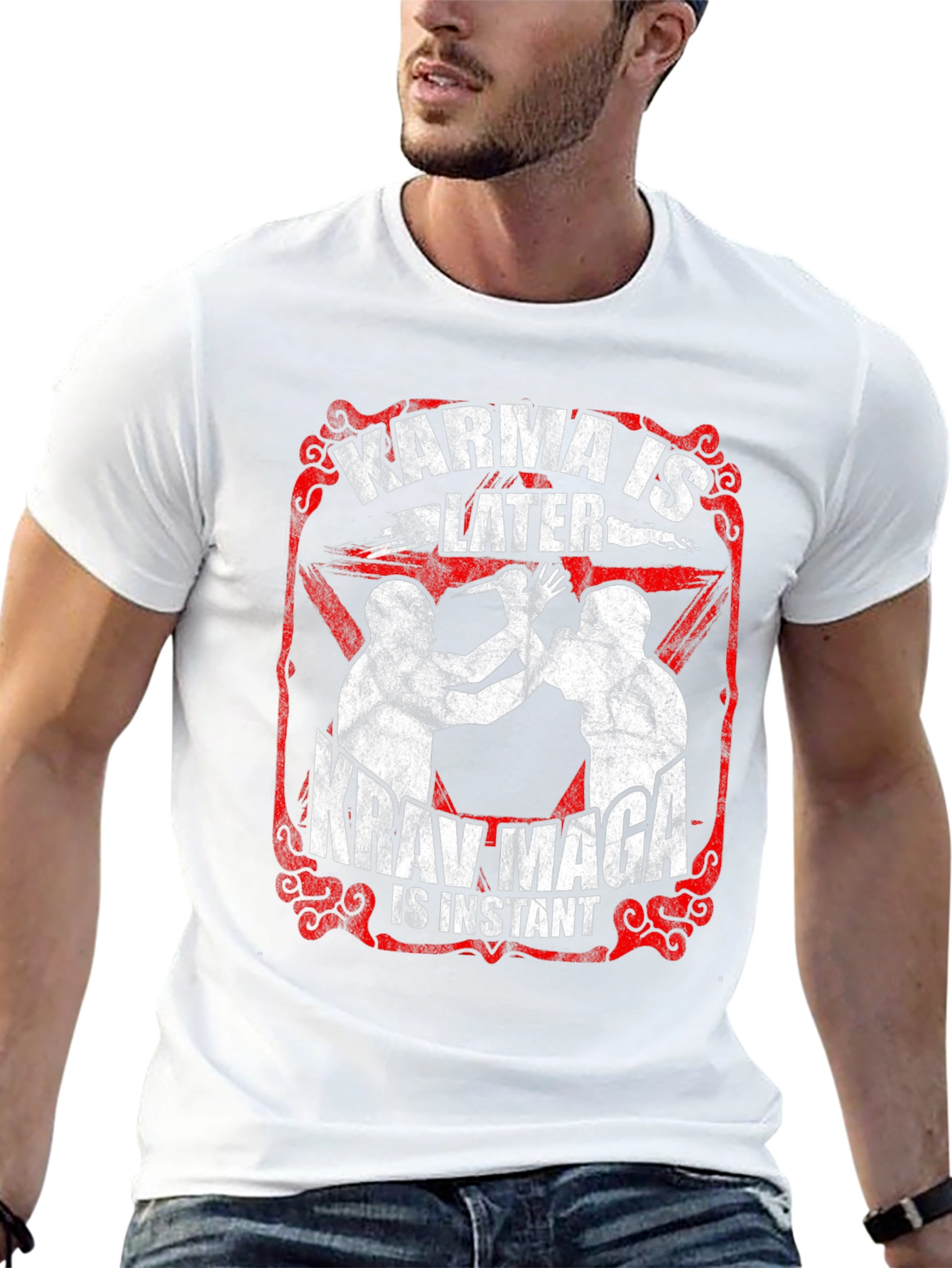 Karma is Later Krav Maga is Instant T-Shirt
