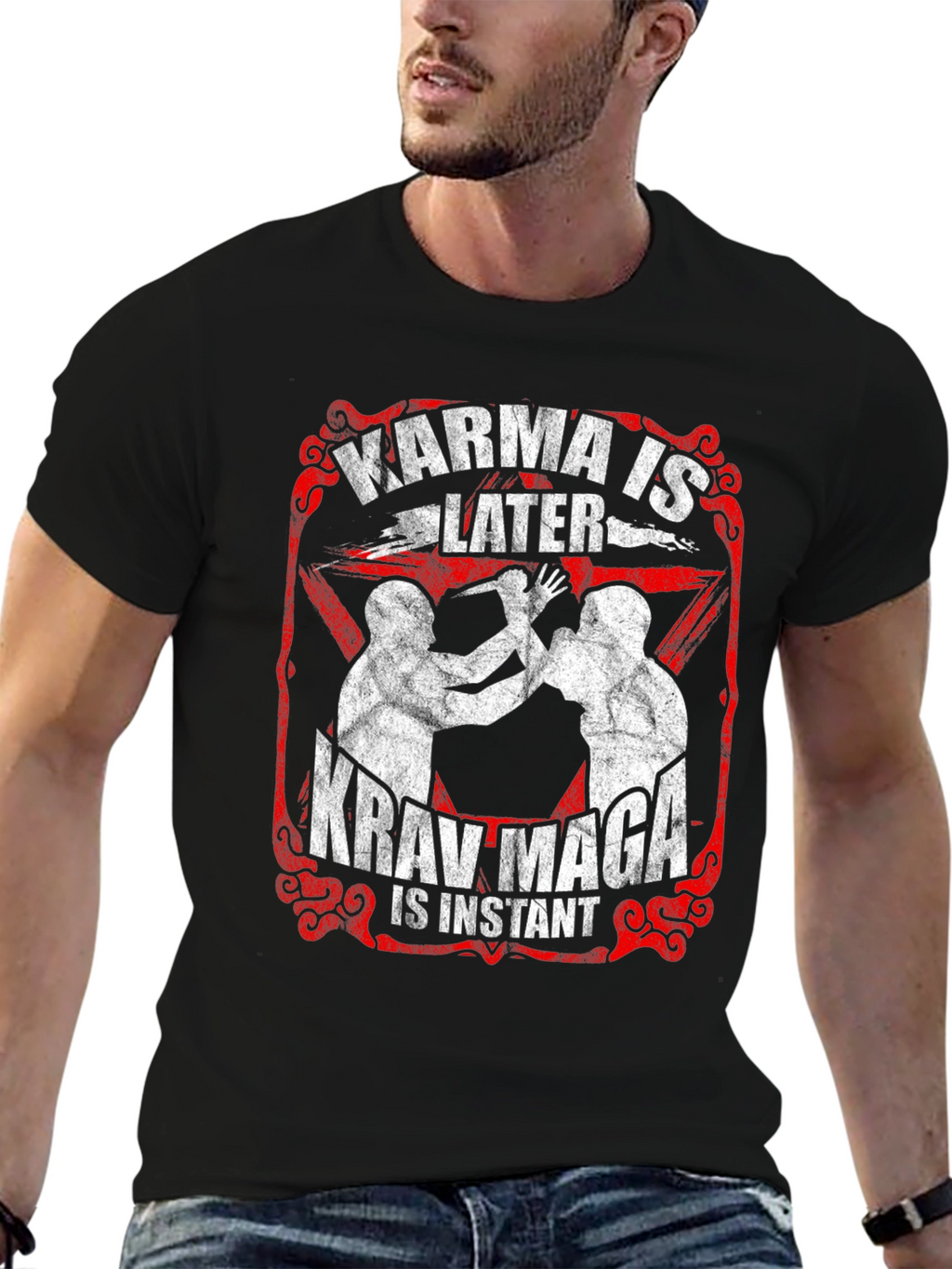 Karma is Later Krav Maga is Instant T-Shirt