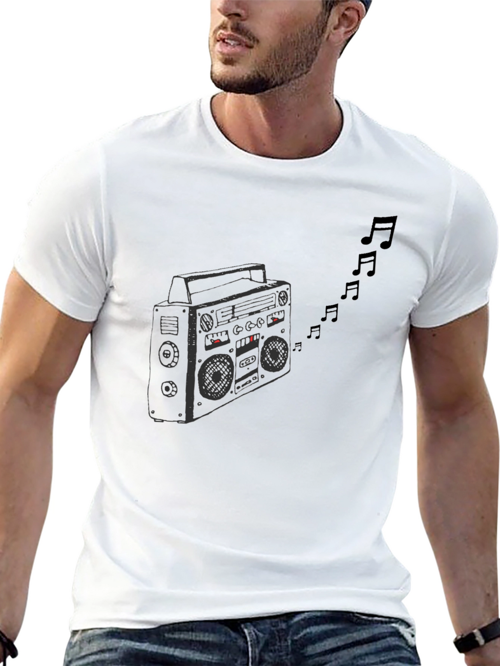 Boombox Music T-Shirt: Retro Cool Graphic Tee