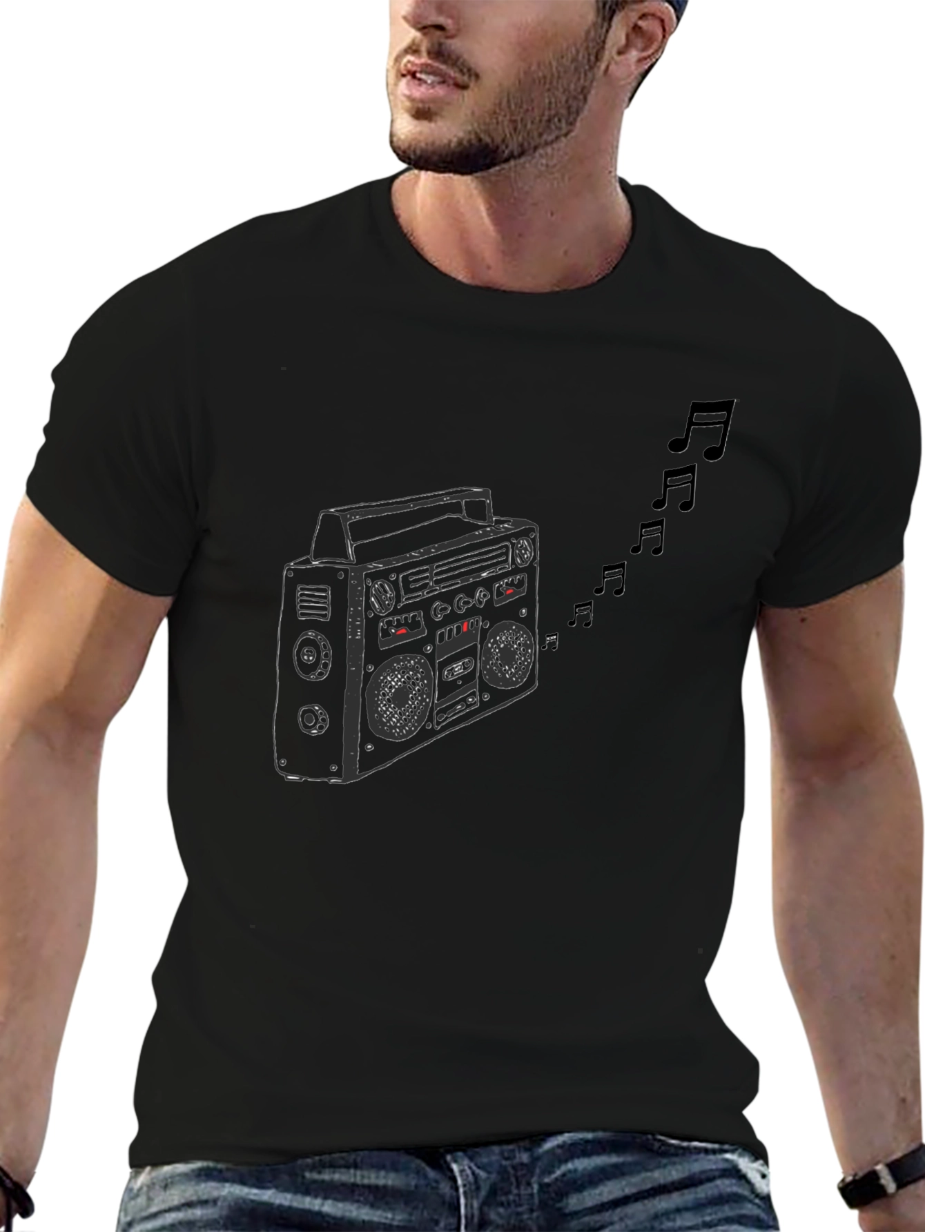Boombox Music T-Shirt: Retro Cool Graphic Tee