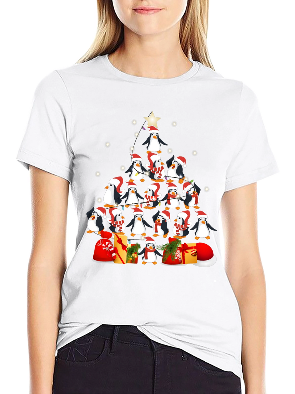 Penguin Christmas Tree T-Shirt