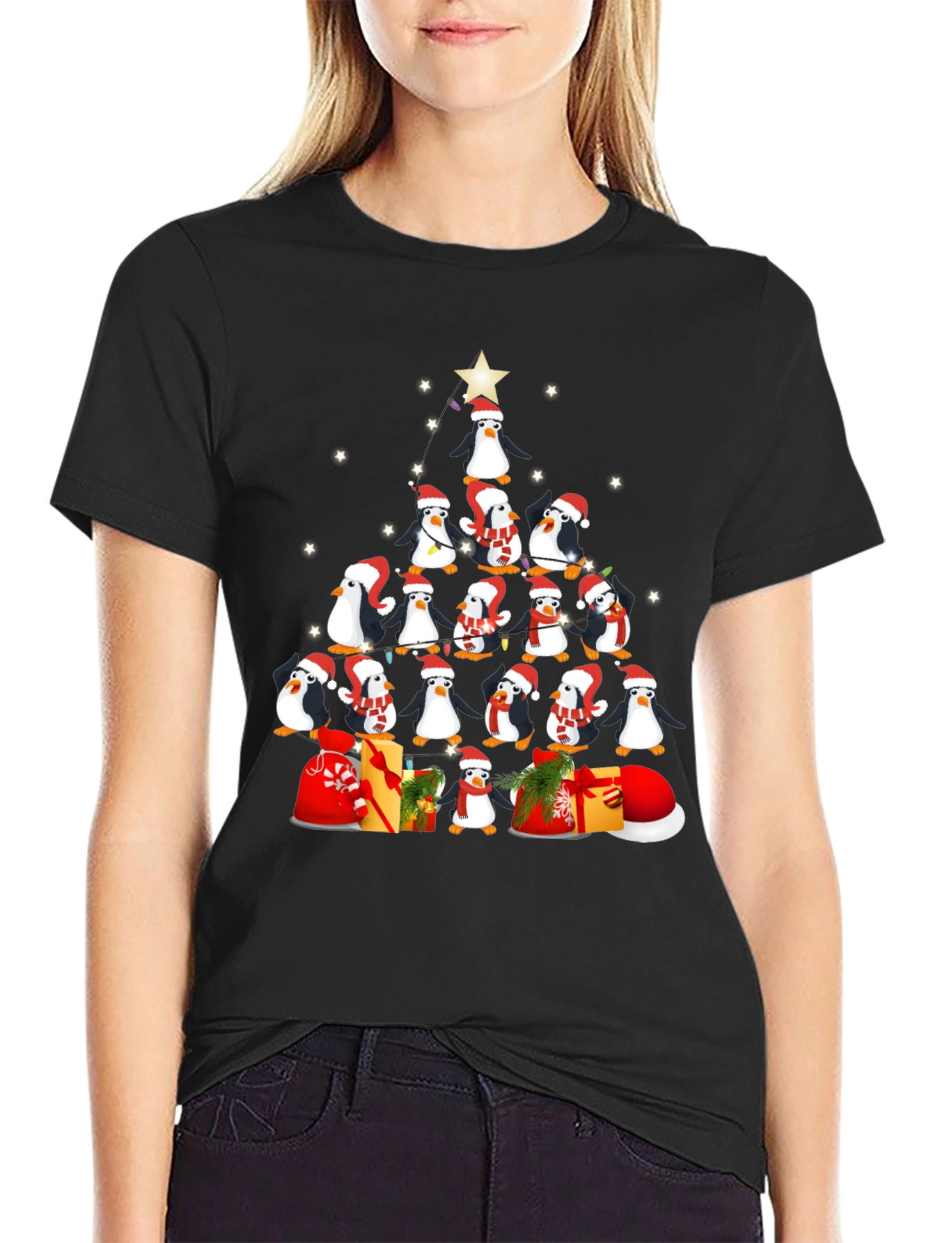 Penguin Christmas Tree T-Shirt