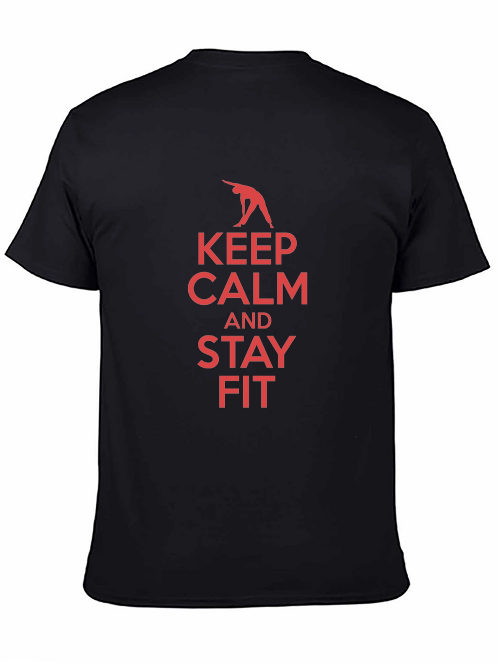 Keep Calm and Stay Fit Black T-Shirt