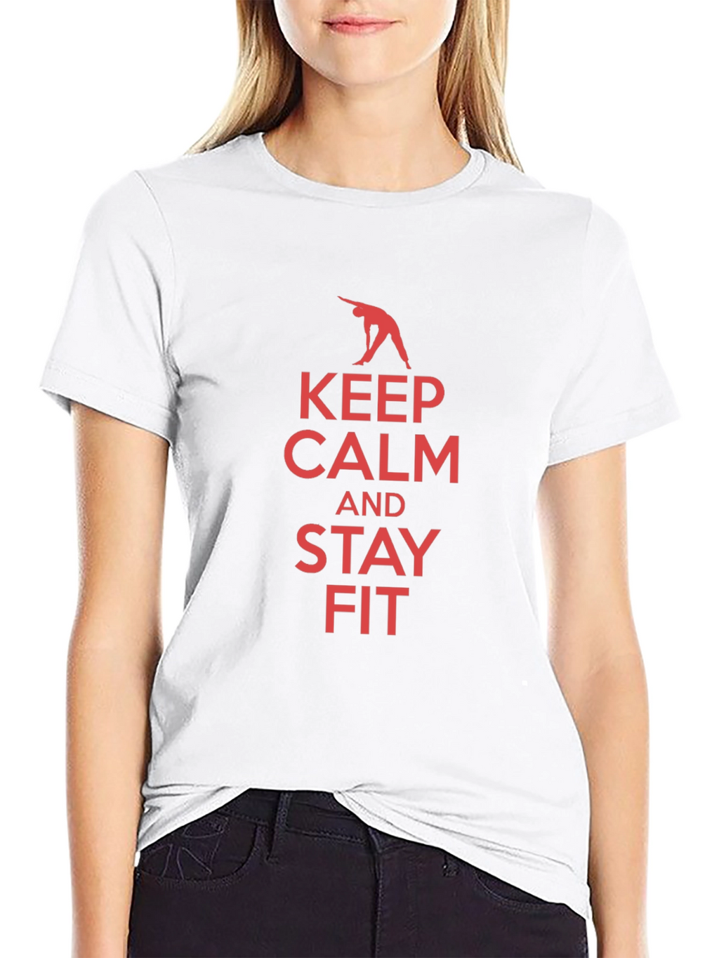 Keep Calm and Stay Fit Black T-Shirt
