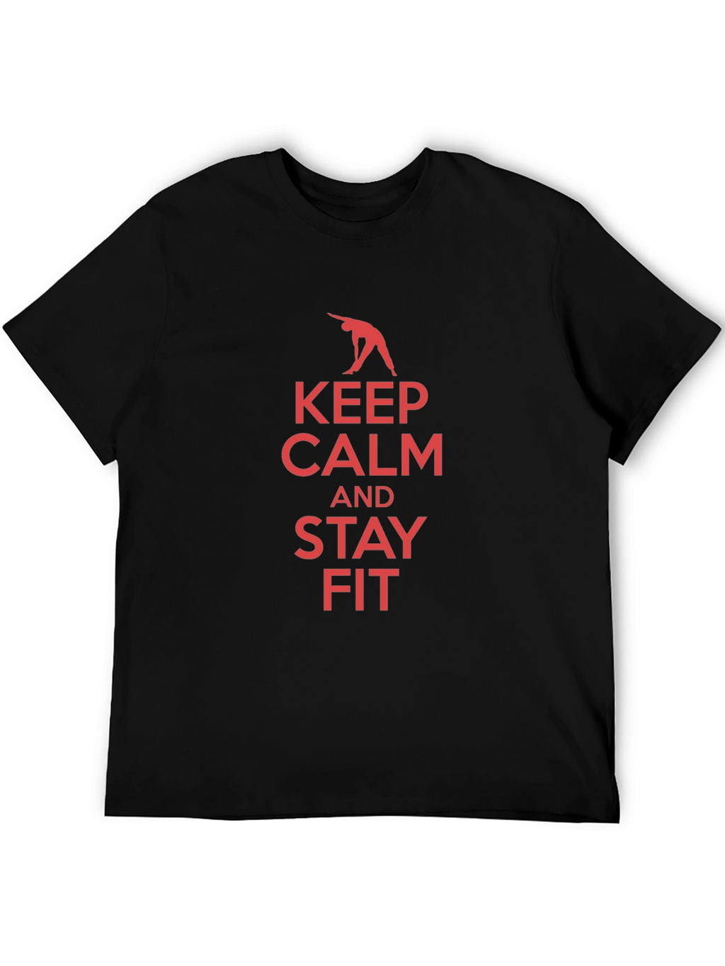 Keep Calm and Stay Fit Black T-Shirt