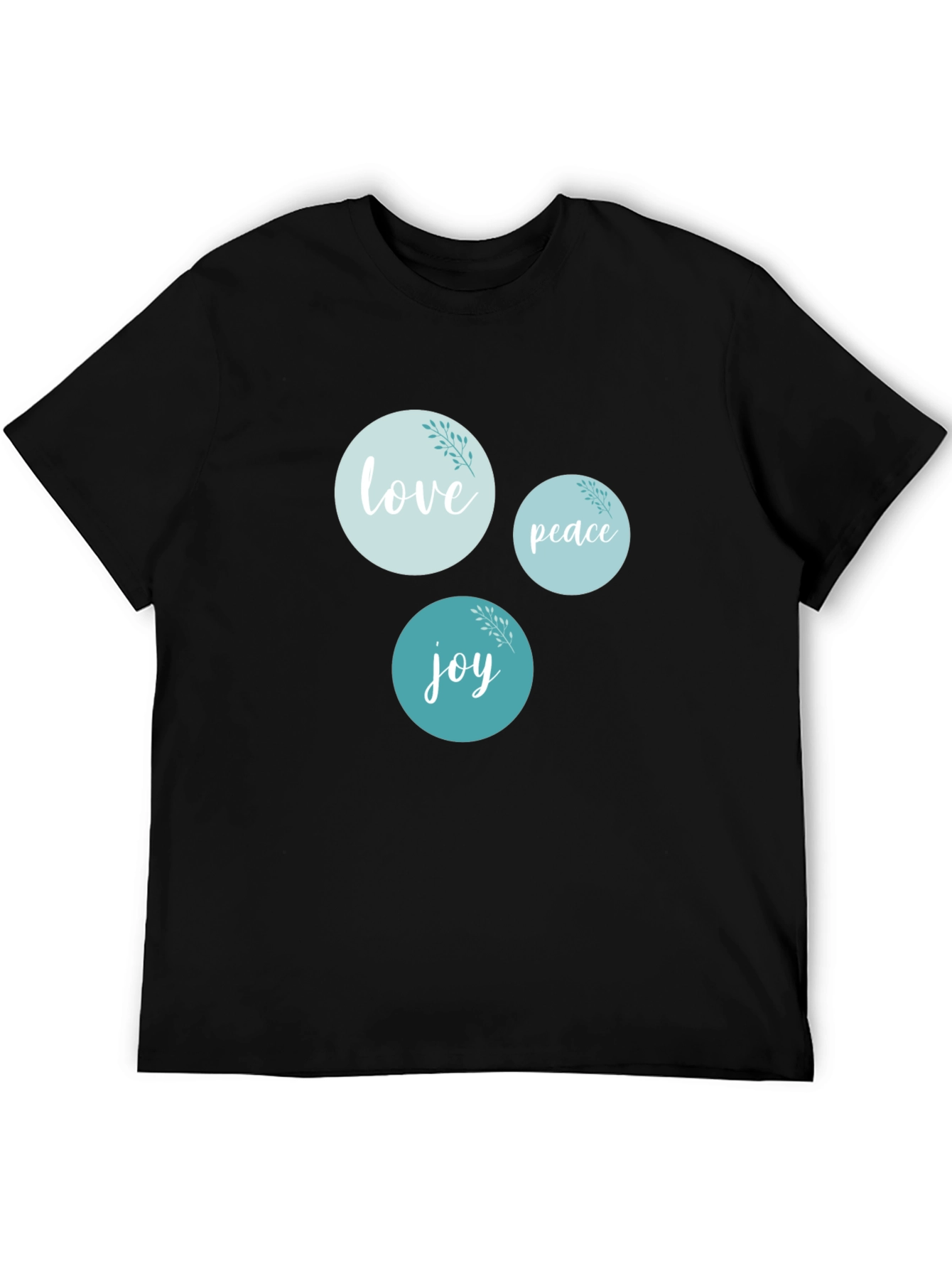 Love Peace Joy Graphic T-Shirt Black
