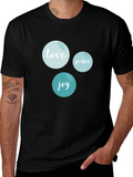 Love Peace Joy Graphic T-Shirt Black