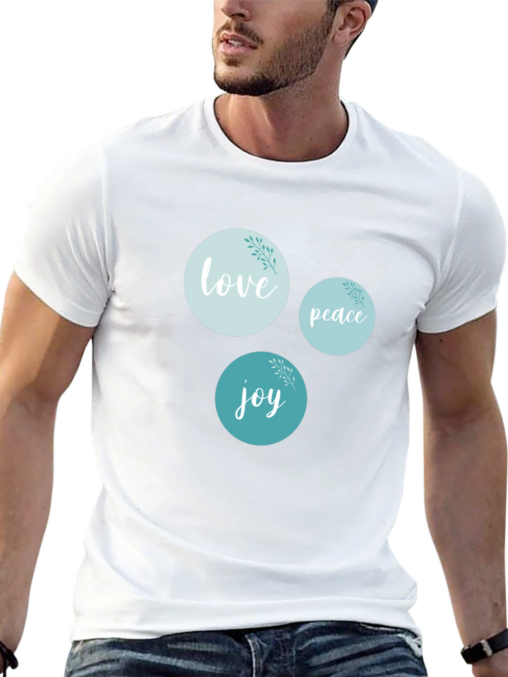 Love Peace Joy Graphic T-Shirt Black