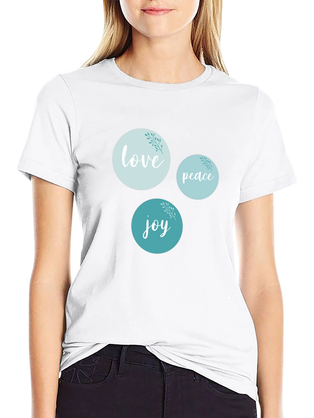 Love Peace Joy Graphic T-Shirt Black