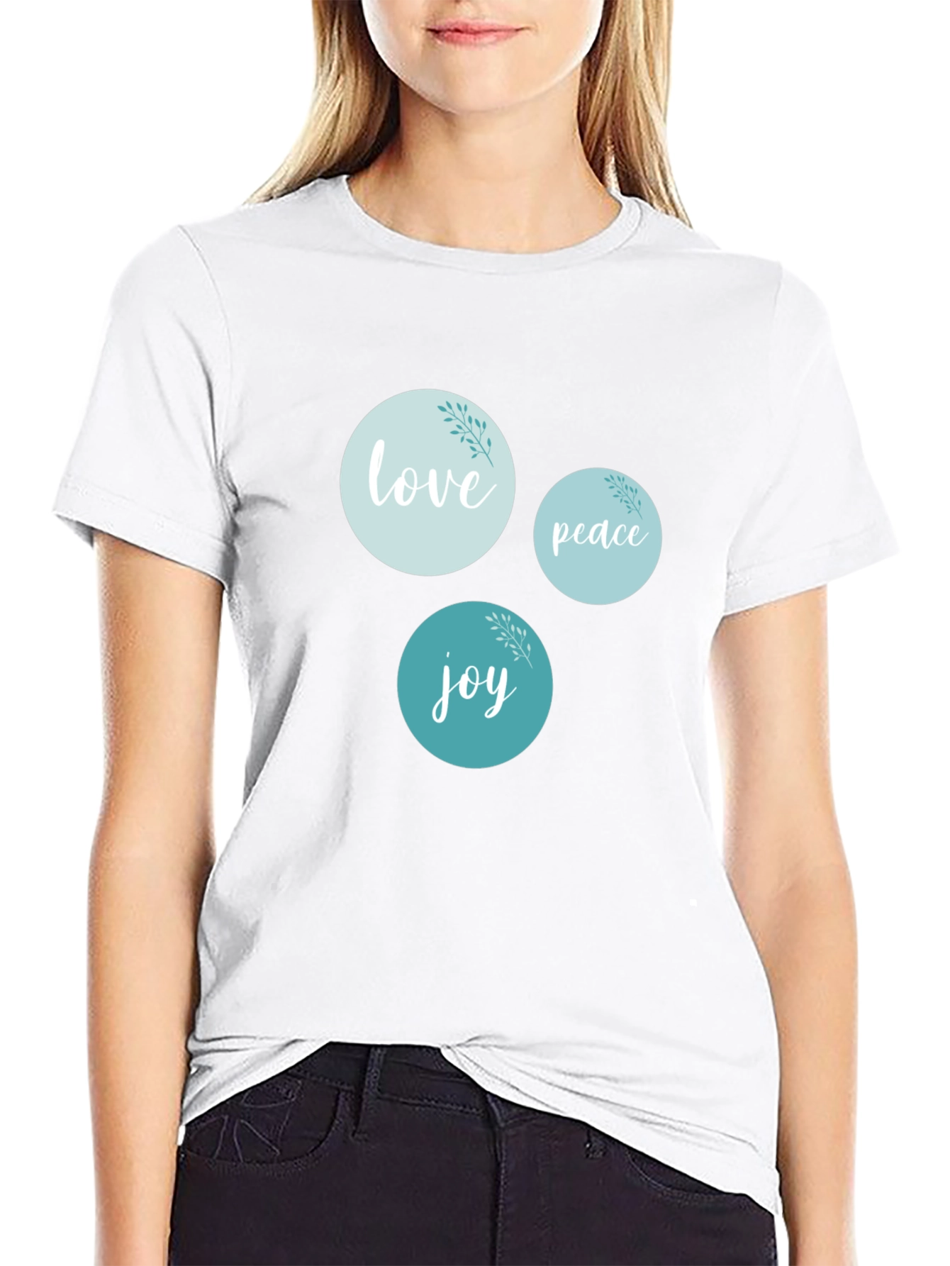 Love Peace Joy Graphic T-Shirt Black