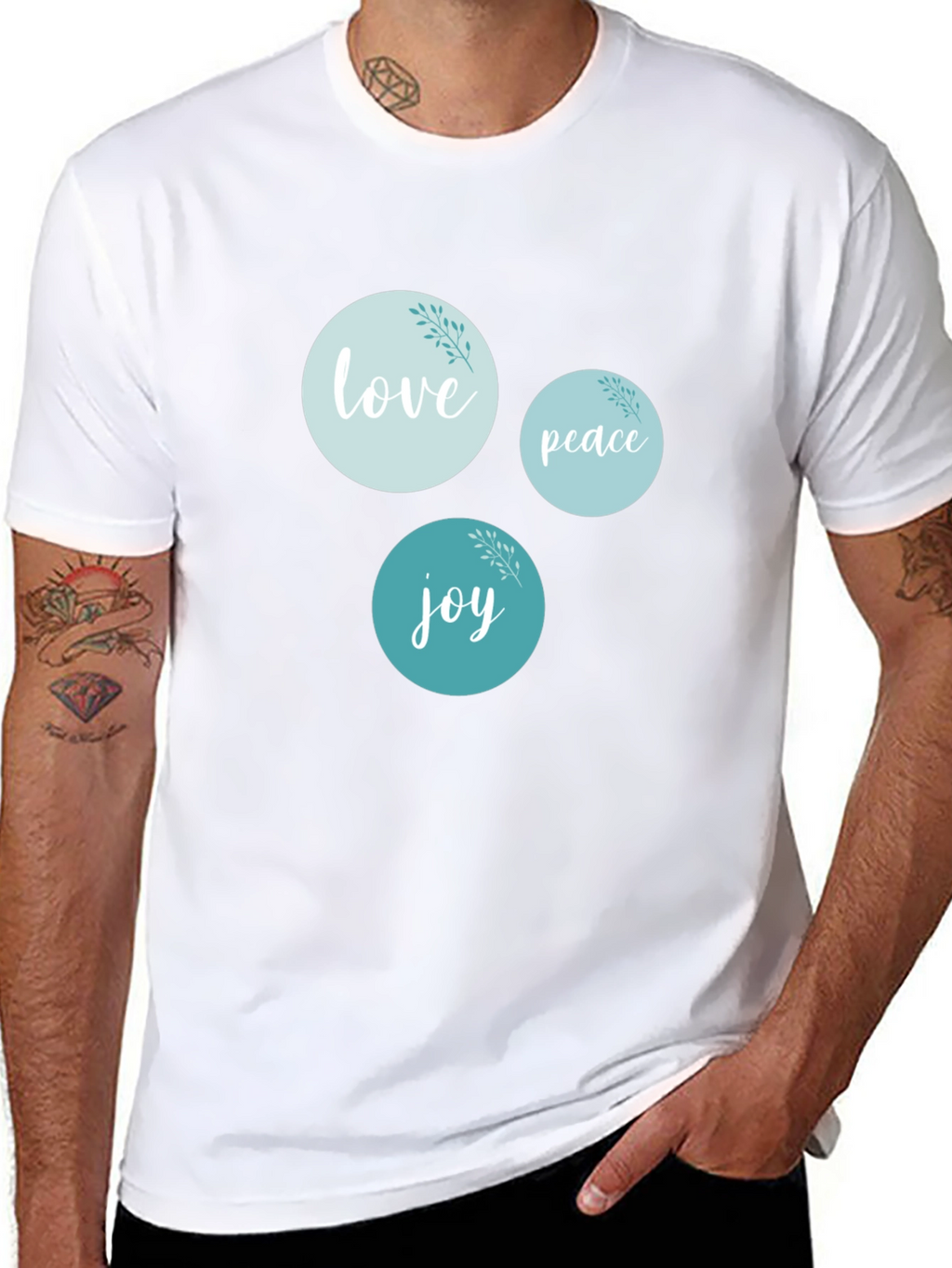 Love Peace Joy Graphic T-Shirt Black