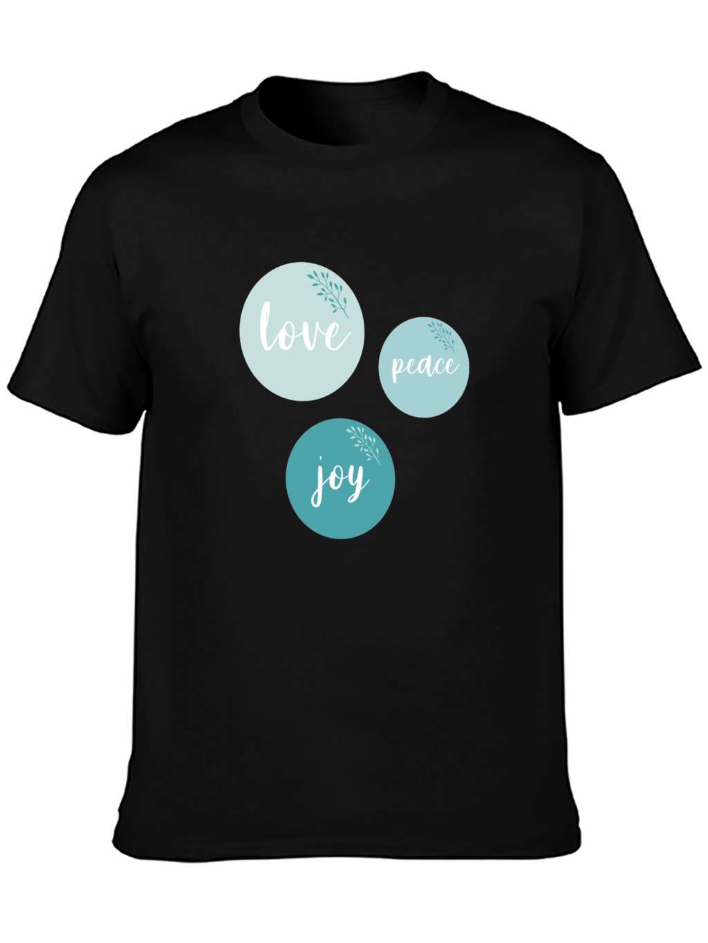 Love Peace Joy Graphic T-Shirt Black