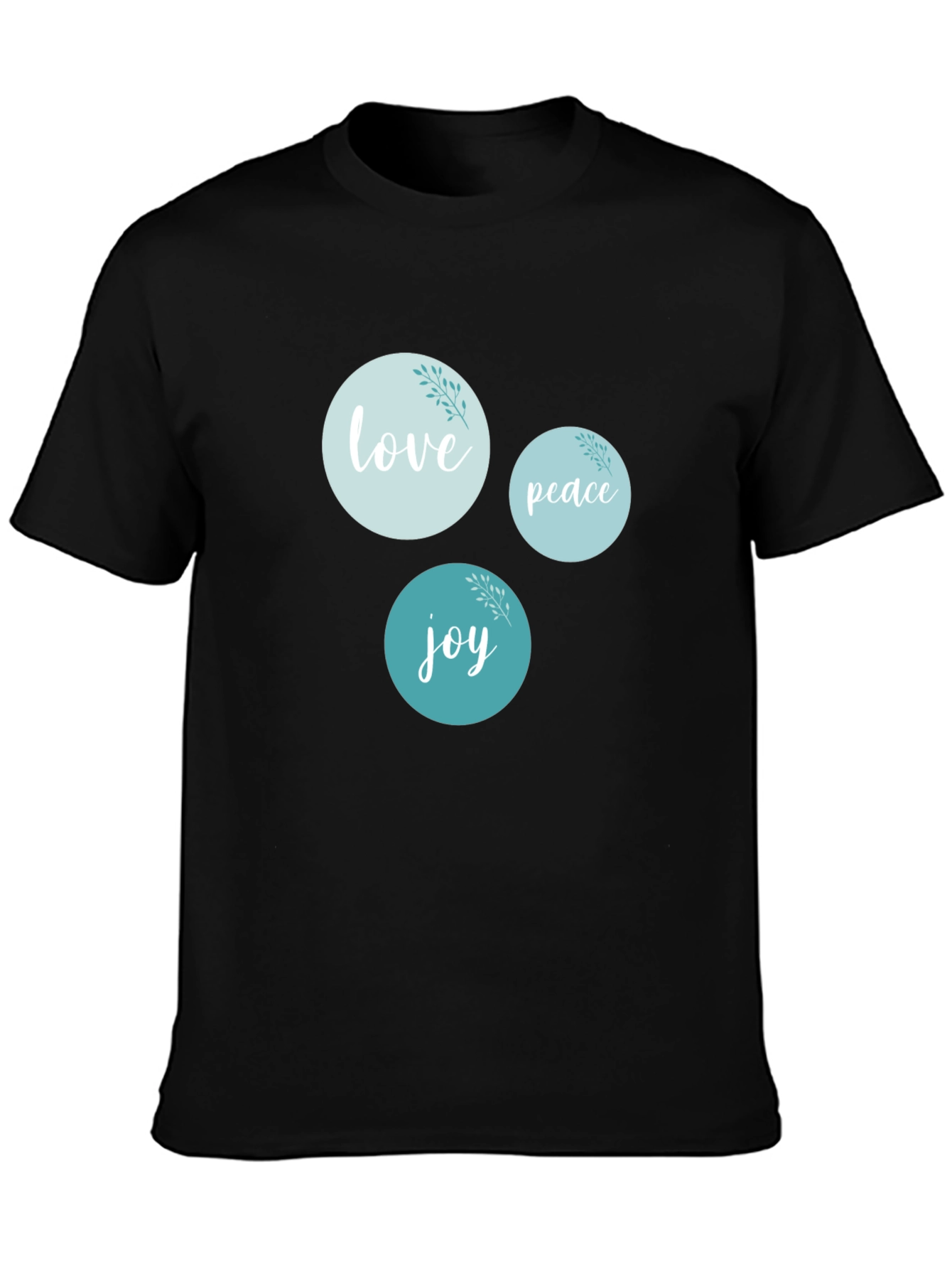 Love Peace Joy Graphic T-Shirt Black
