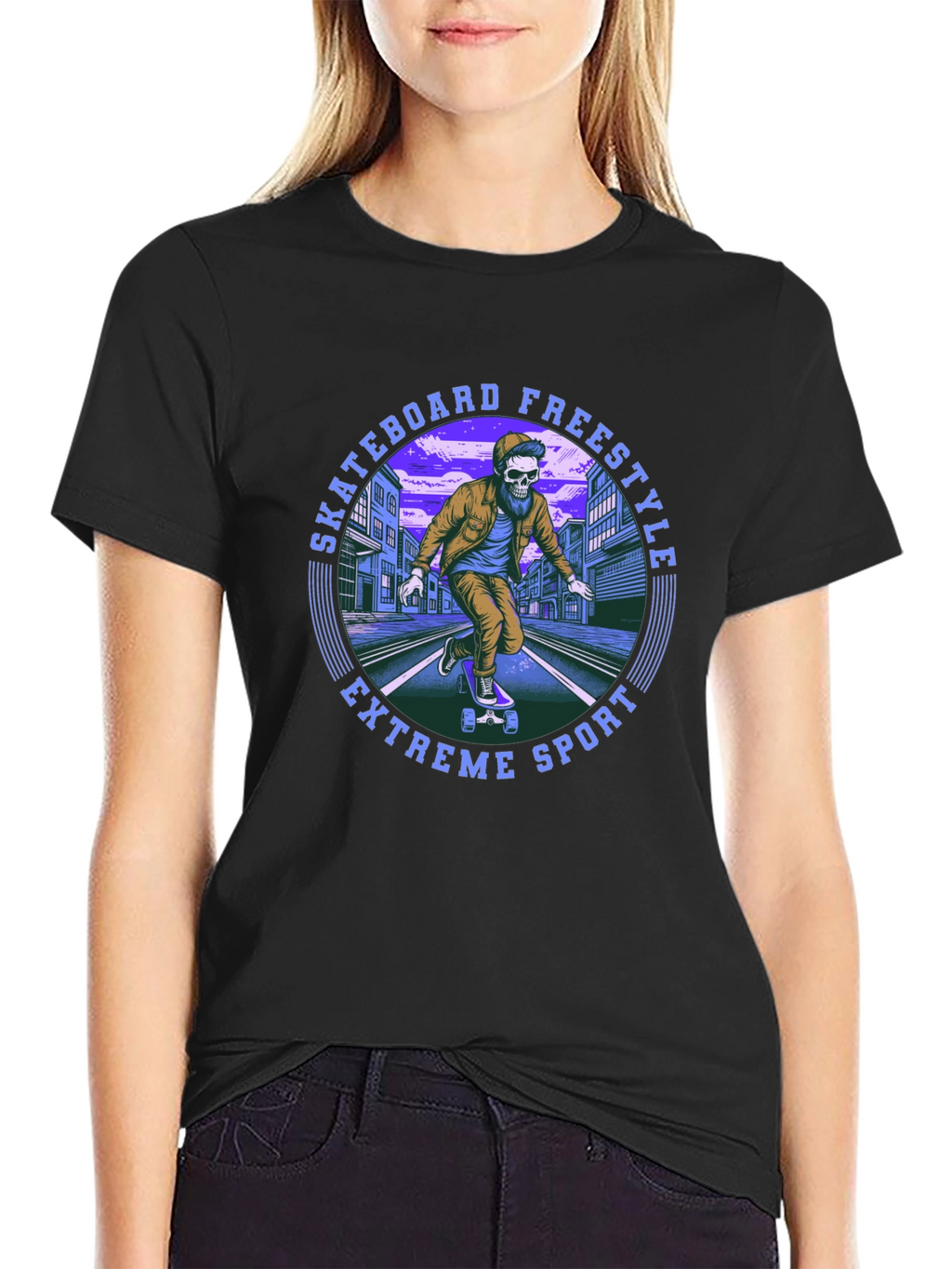 Skateboard Freestyle Graphic Tee - Extreme Sport
