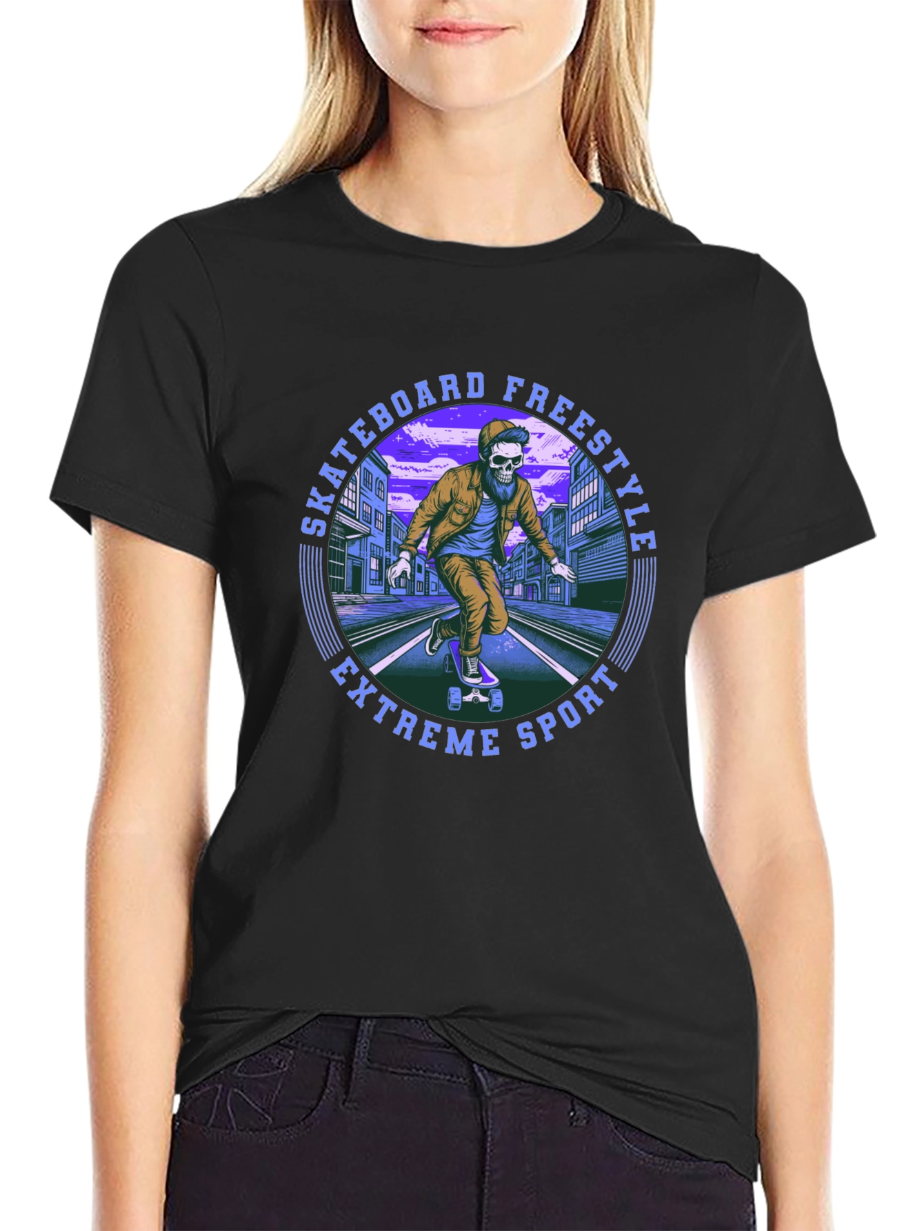 Skateboard Freestyle Graphic Tee - Extreme Sport