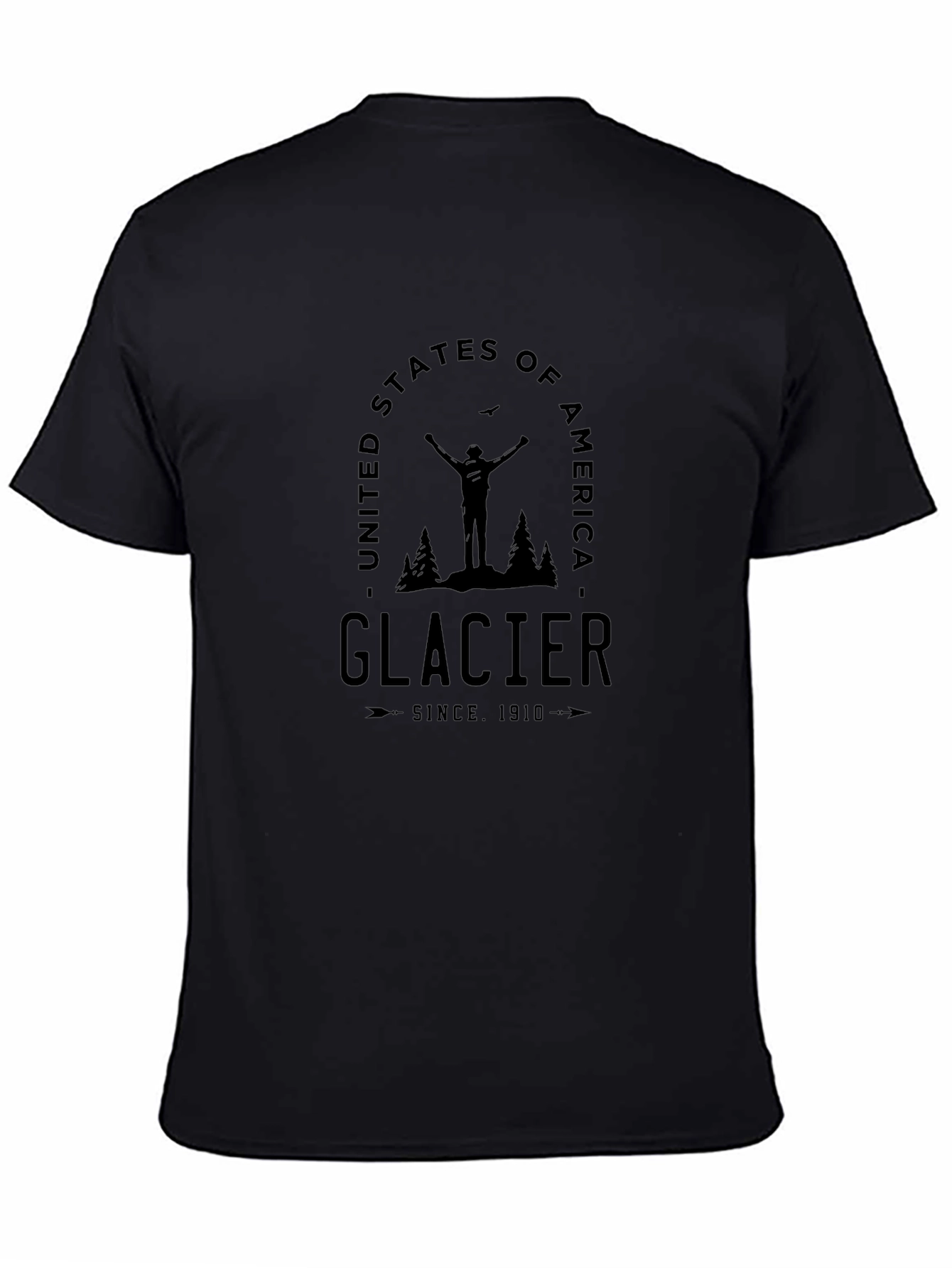 Glacier National Park T-Shirt - Unisex Black Tee