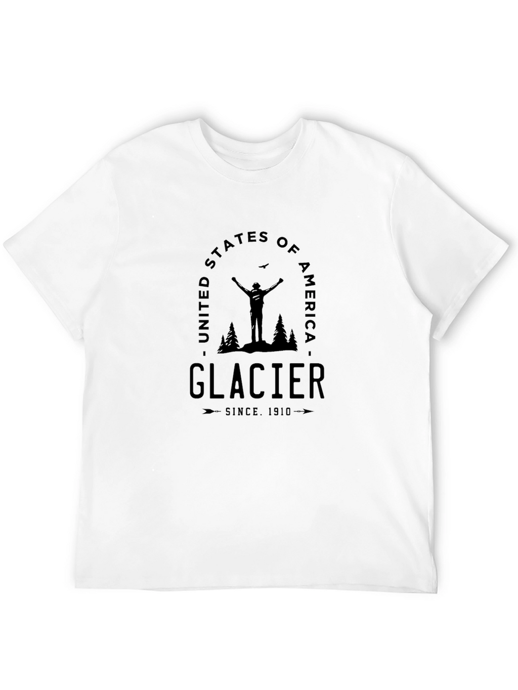 Glacier National Park T-Shirt - Unisex Black Tee
