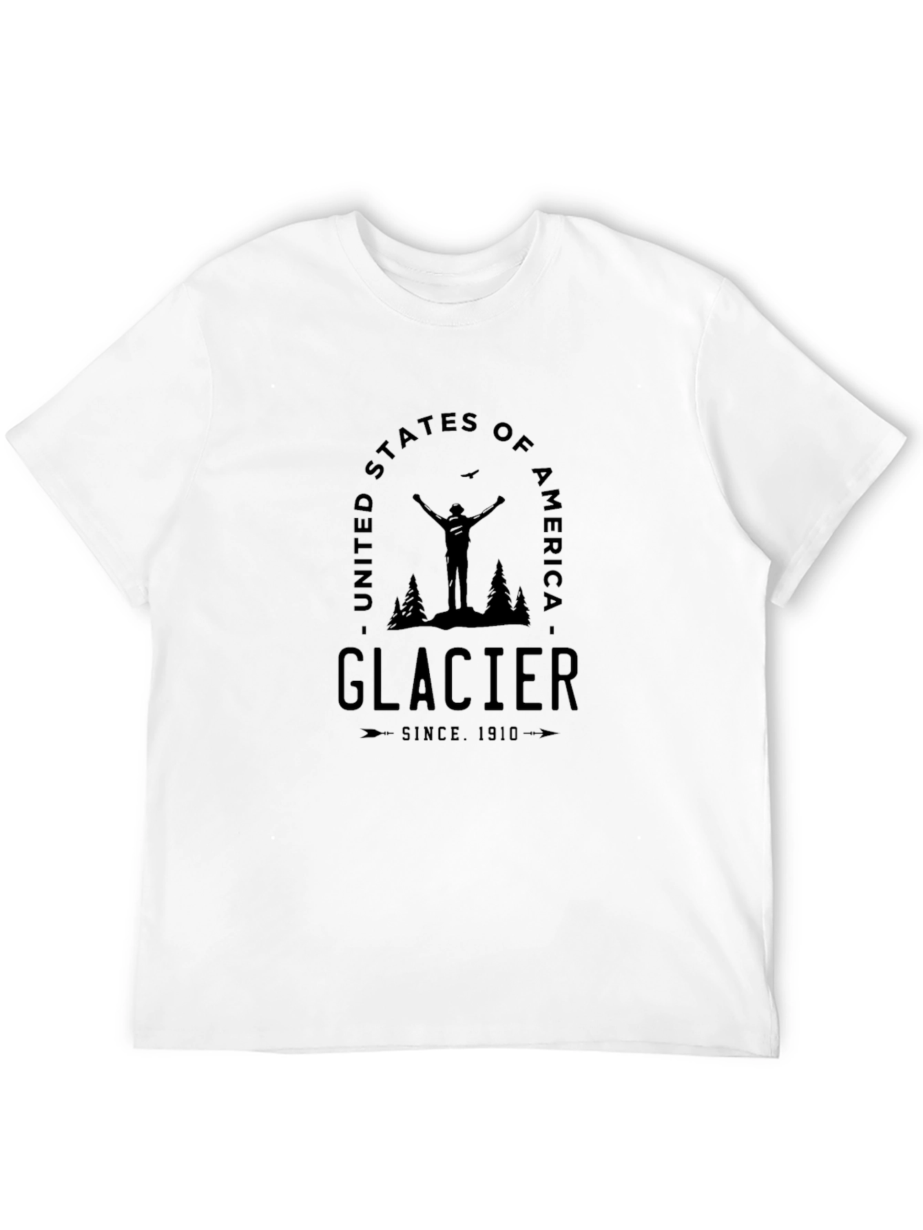 Glacier National Park T-Shirt - Unisex Black Tee