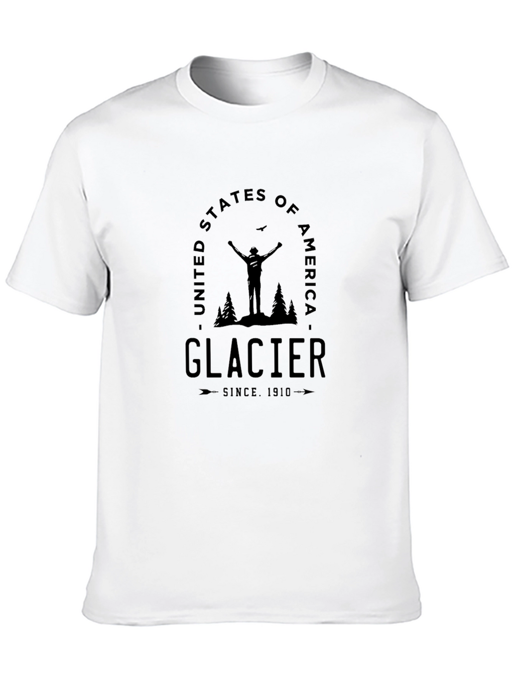 Glacier National Park T-Shirt - Unisex Black Tee