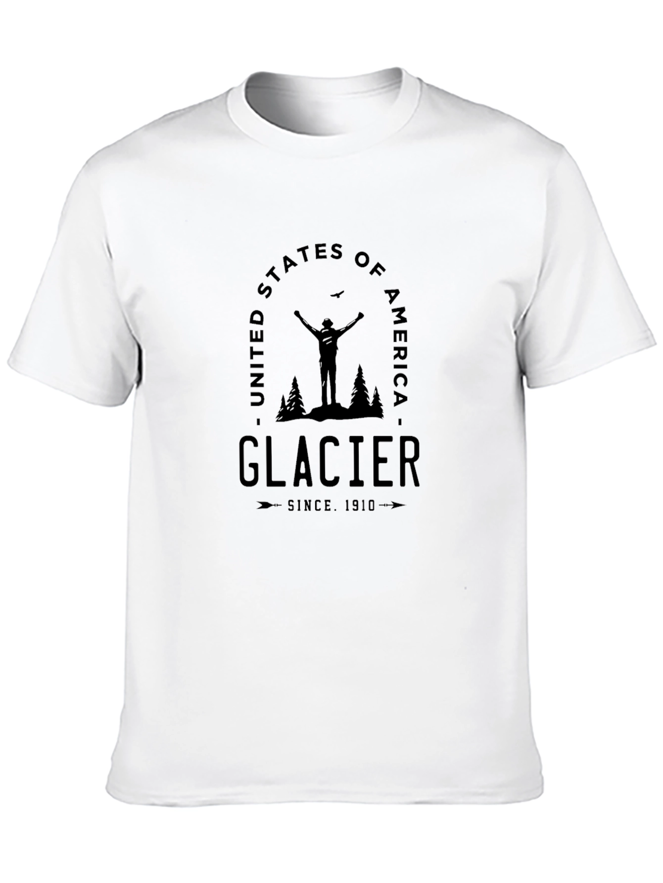 Glacier National Park T-Shirt - Unisex Black Tee