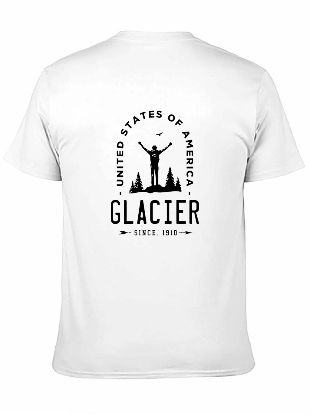 Glacier National Park T-Shirt - Unisex Black Tee
