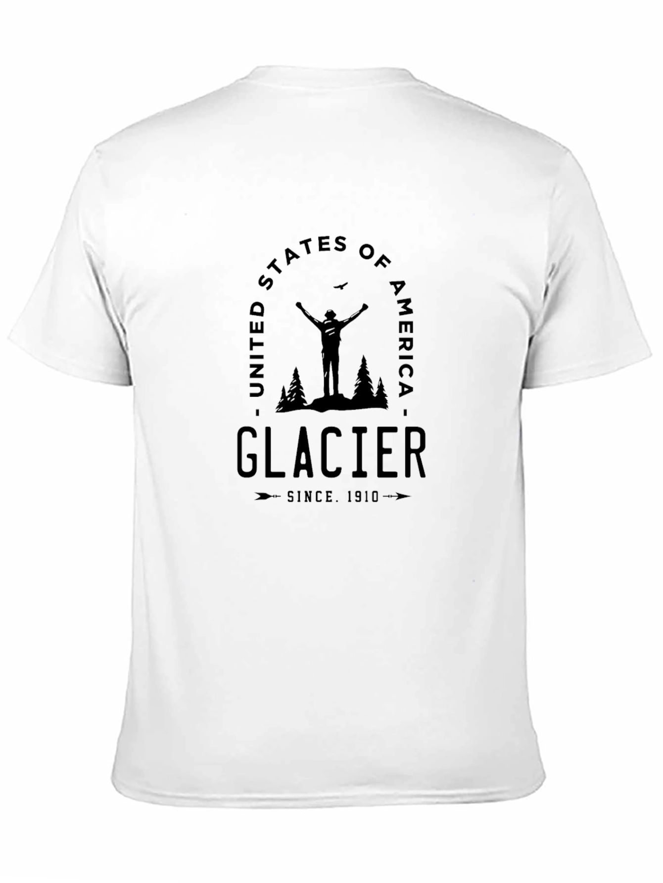 Glacier National Park T-Shirt - Unisex Black Tee