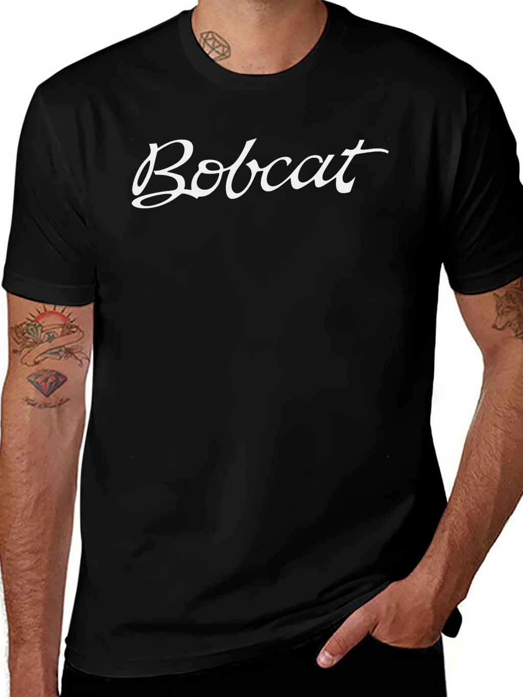 Bobcat T-Shirt - Casual Black Tee