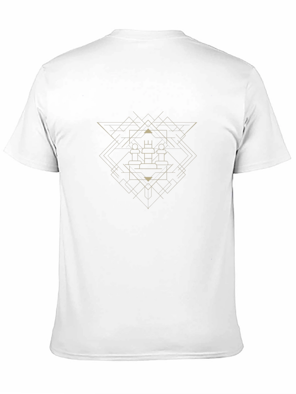 Geometric Chess Graphic Tee - Modern Black T-Shirt