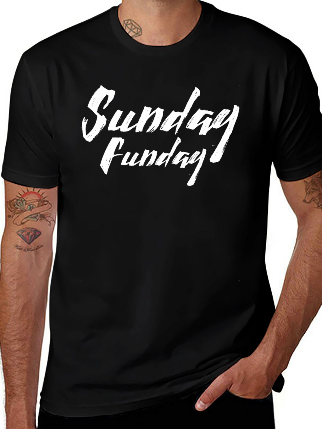 Sunday Funday Graphic Tee - Casual Black T-Shirt