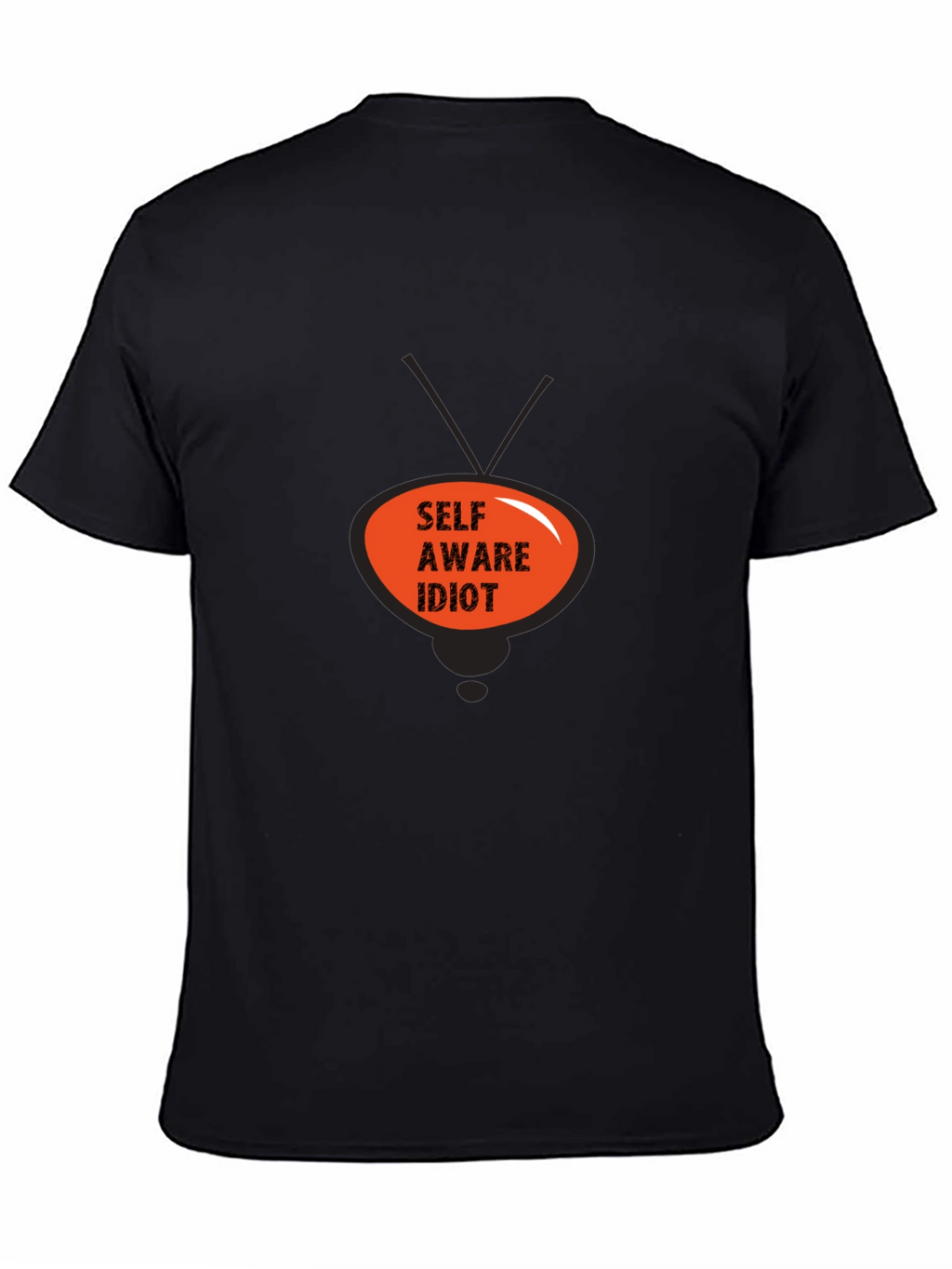 Self Aware Idiot Graphic Tee - Black T-Shirt
